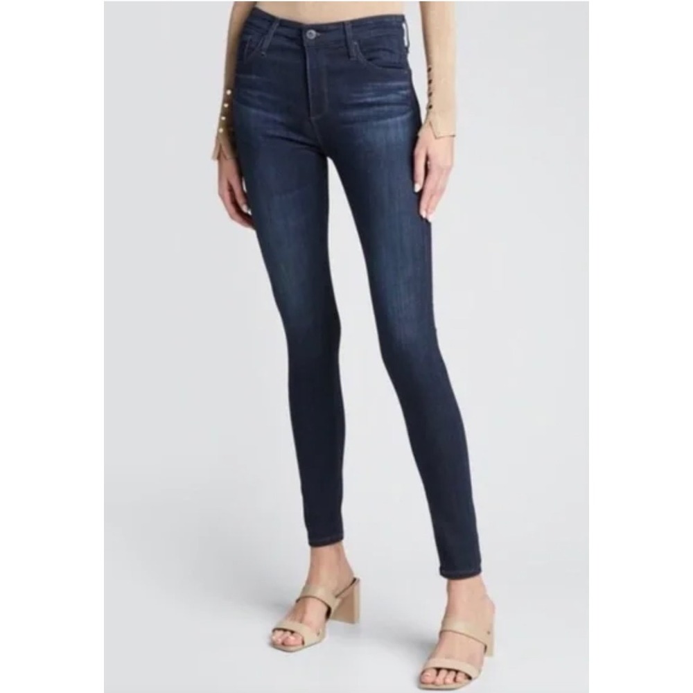 AG Adriano Goldschmied Jeans Women‎ 25R Blue The Farrah Skinny Ankle High Rise